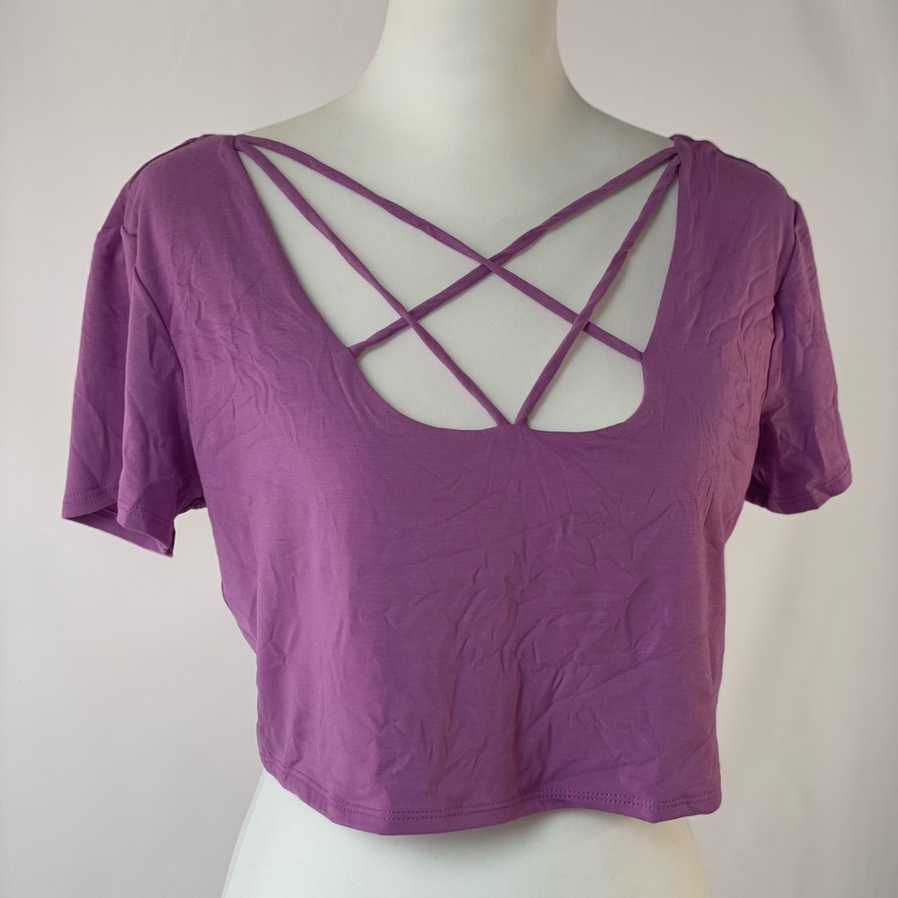 Dolls Kill Purple Crop Top, size 2X